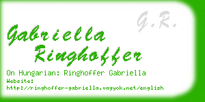 gabriella ringhoffer business card